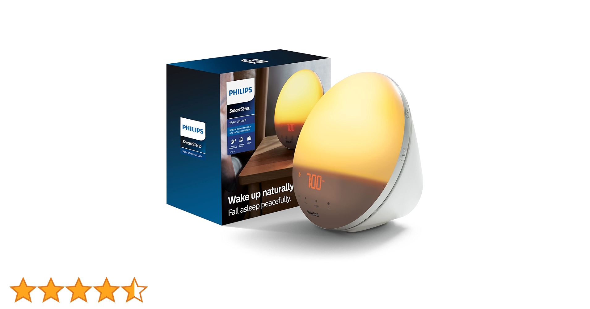 アラーム時計 Philips Wake-Up Light HF3520 Philips SmartSleep Wake-up Light, Colored Sunrise and Sunset